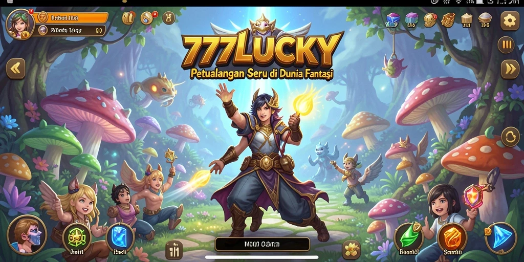 Tampilan gameplay 777LUCKY yang menakjubkan dengan aksi petualangan seru.