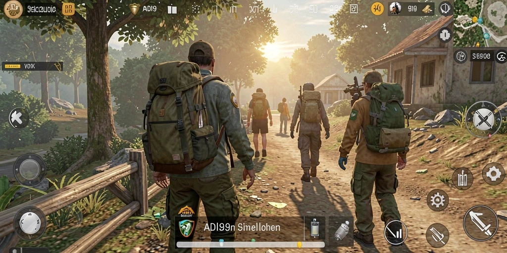 Tampilan gameplay ADI99 menampilkan interaksi karakter dalam simulasi kehidupan.
