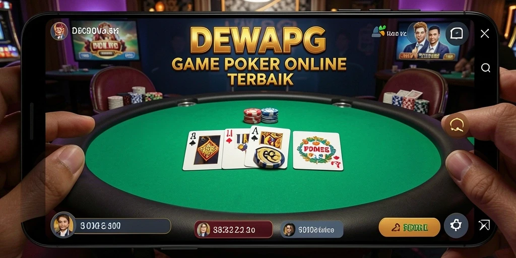 Tampilan menarik dari gameplay poker di DEWAPG.
