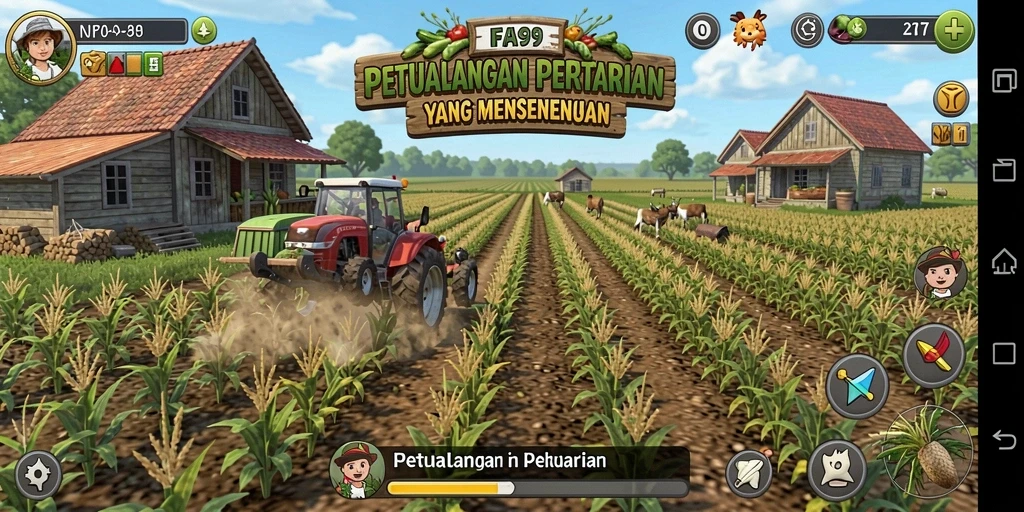 Tampilan gameplay FA99 yang seru dan interaktif dalam dunia pertanian.