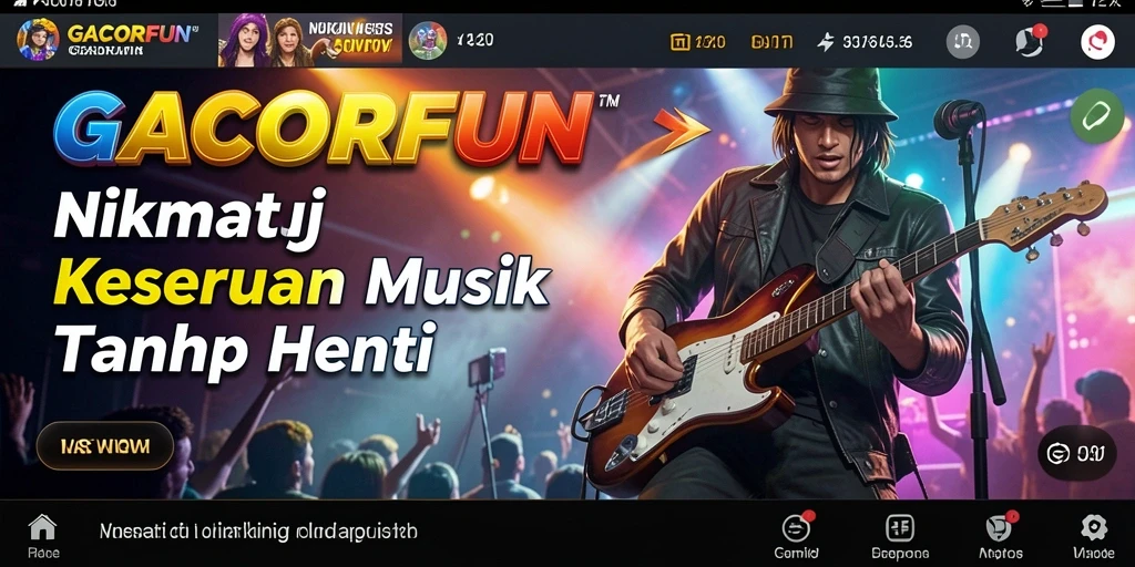 Tampilan interaktif gameplay GACORFUN yang menarik.