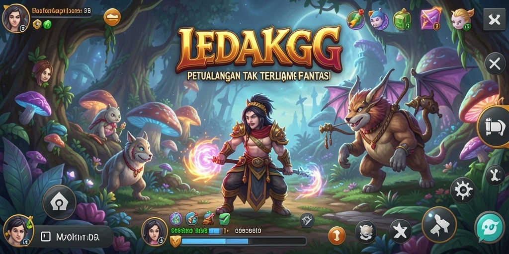 Screenshot gameplay LEDAKGG dengan aksi petualangan yang mendebarkan.