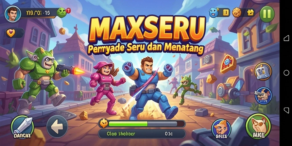 Gameplay seru dari MAXSERU yang menantang dan penuh warna.