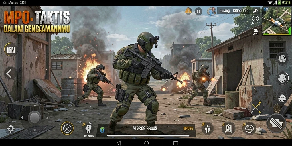Gameplay seru dalam MPO76 dengan aksi tembak-menembak yang mendebarkan.