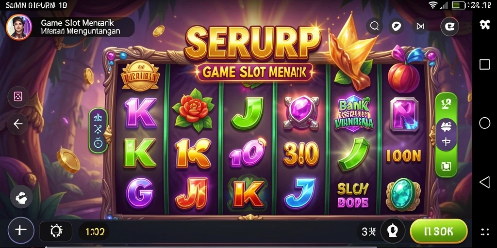 Tampilan gameplay menarik dari game Slot SERURP yang mendebarkan.