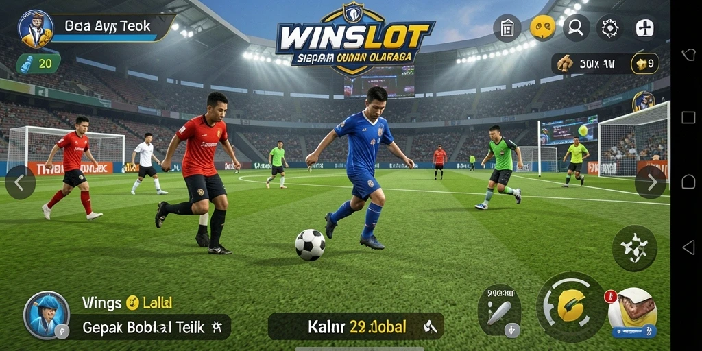 Tampilan menarik gameplay sepak bola di WINSLOT.